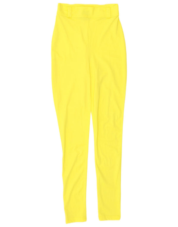 Gianni Versace Womens High Waist Leggings IT 44 Medium W26 L29 Yellow Nylon