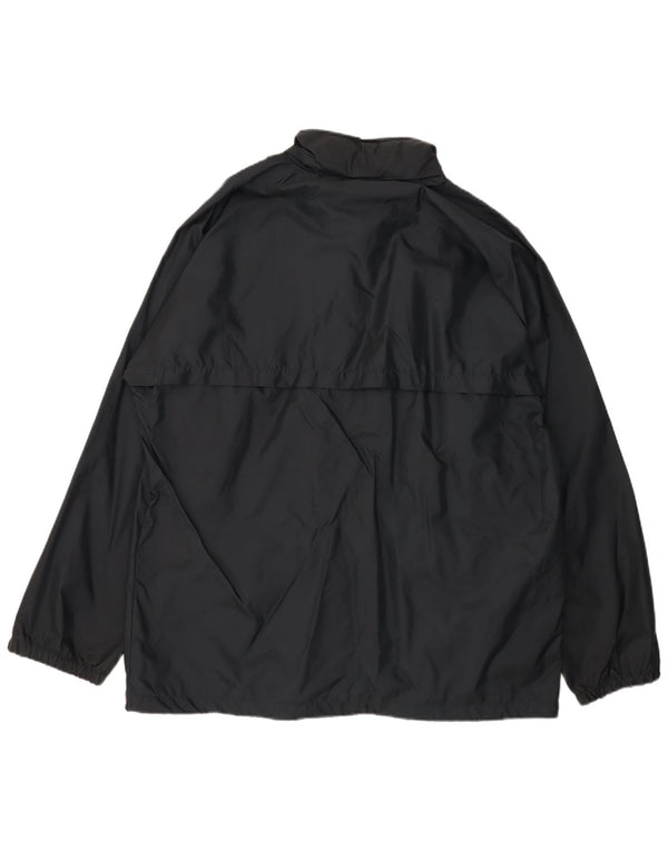 Champion Mens Hooded Rain Jacket UK 42 XL Black Polyamide