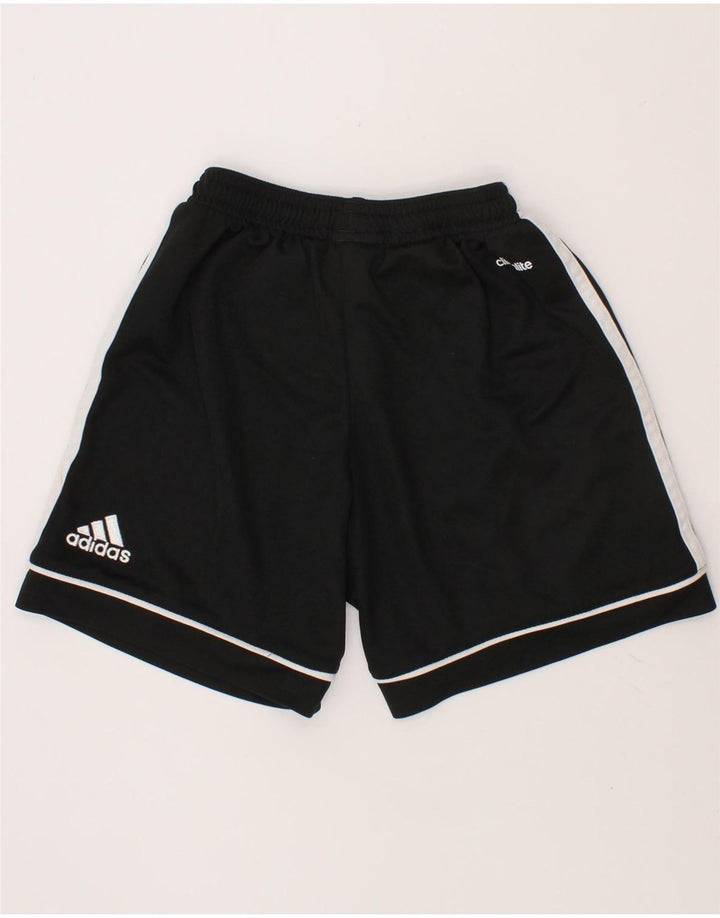 ADIDAS Boys Climalite Sport Shorts 7-8 Years Black Polyester Vintage Adidas and Second-Hand Adidas from Messina Hembry 