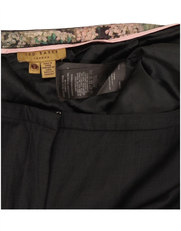 Ted Baker Womens Slim Suit Trousers Size 2 Small W30 L28 Black Wool