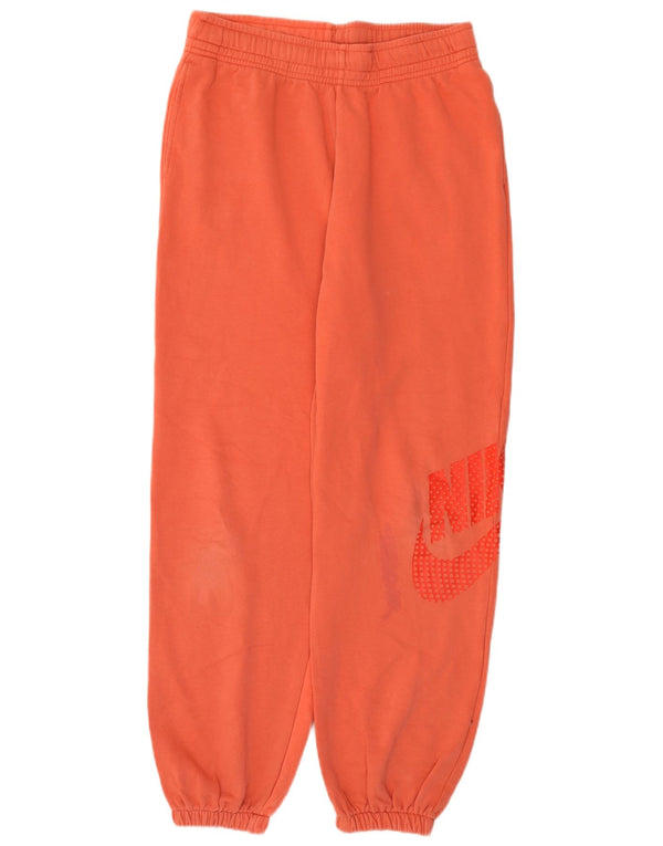 Nike Mens Graphic Tracksuit Trousers Joggers Medium Orange Cotton