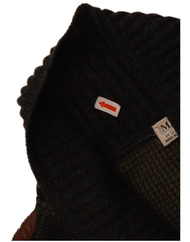 Marz Mens Double Breasted Cardigan Sweater EU 52 Large Grey Flecked Wool