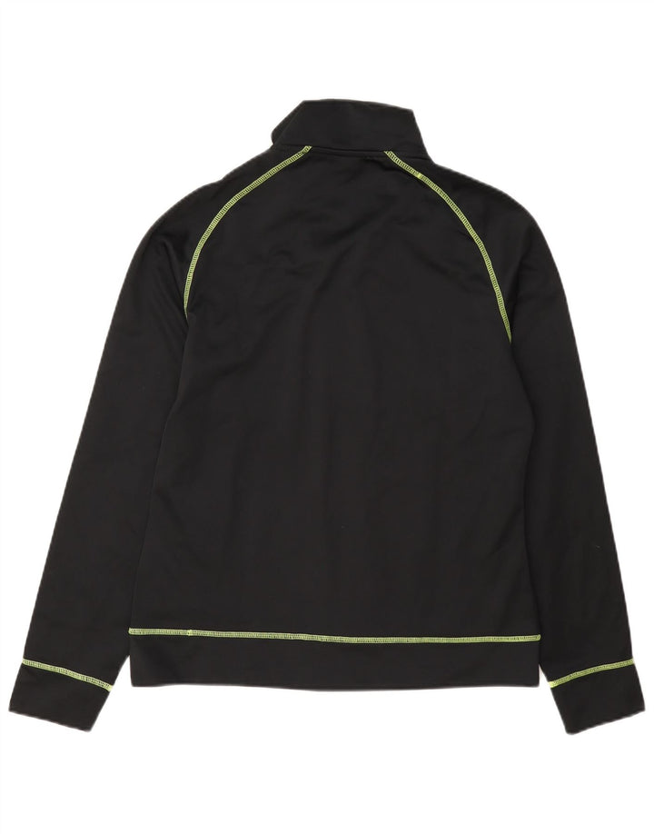 Asics Womens Tracksuit Top Jacket UK 12 Medium Black Polyester