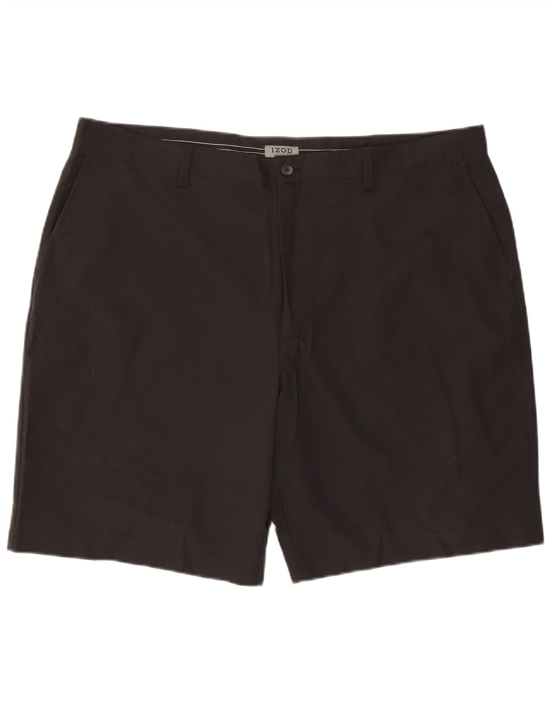 Izod Mens Chino Shorts W42 2XL Black Polyester