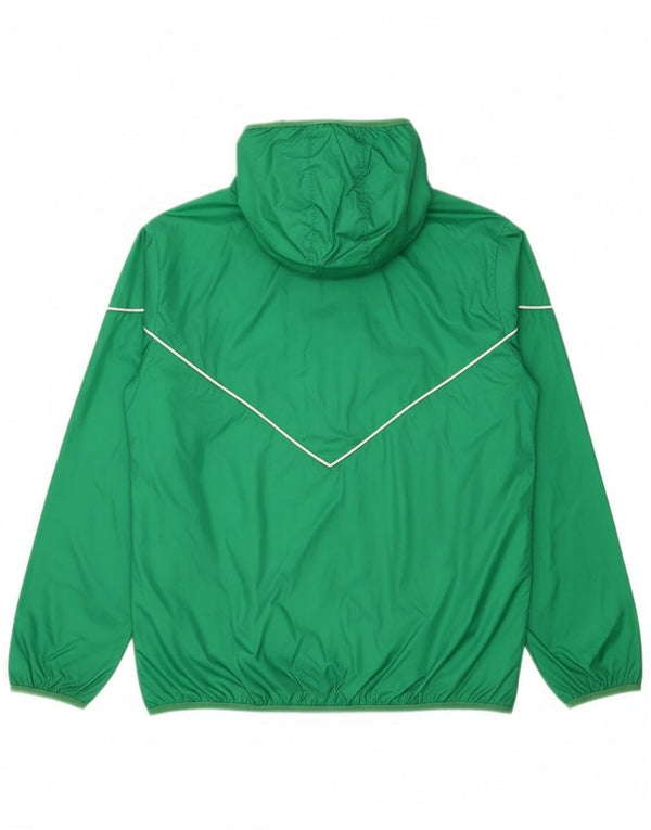 Adidas Mens Hooded Rain Jacket UK 38 Medium Green Nylon
