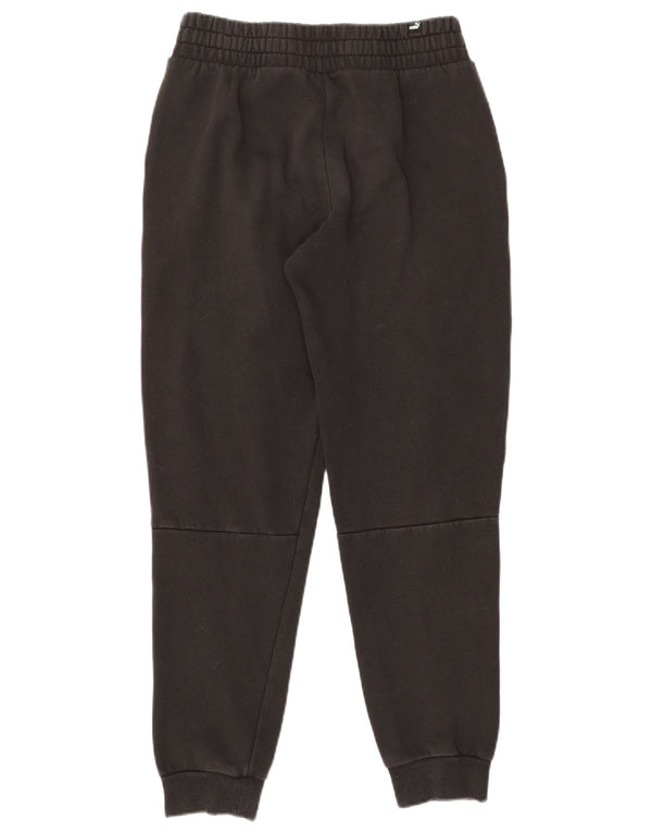 PUMA Mens Graphic Tracksuit Trousers Joggers Medium  Black Cotton