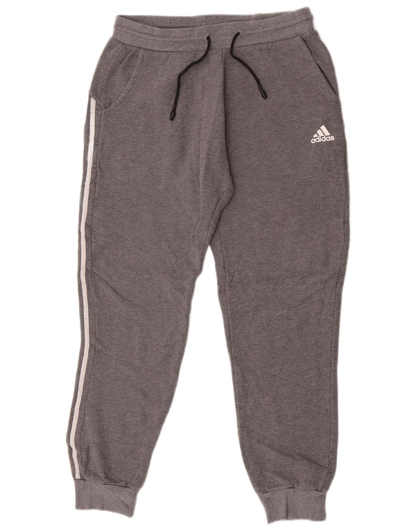 Adidas Mens Tracksuit Trousers Joggers Large  Grey Flecked Cotton