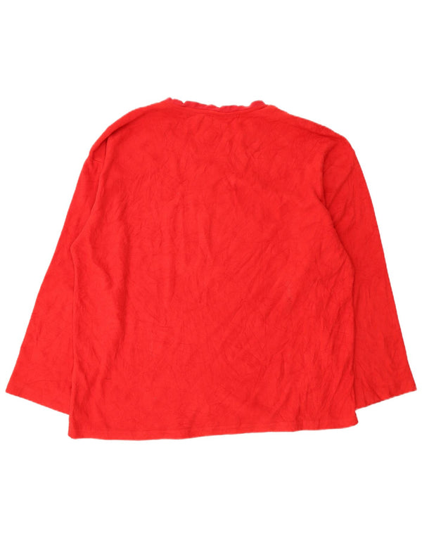 Chaps Mens Fleece Top Long Sleeve XL Red Polyester
