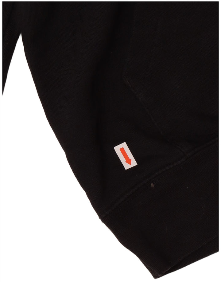 Nike Womens Oversized Hoodie Jumper UK 10 Small Black Cotton