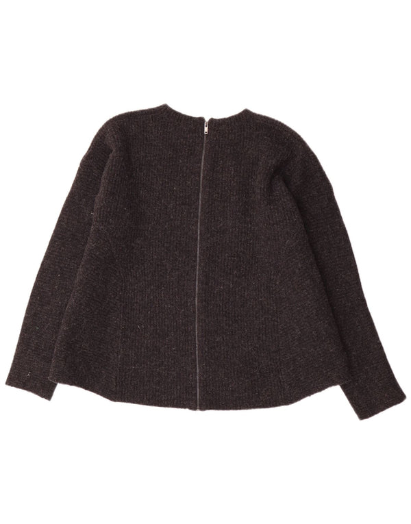 Cos Womens Cardigan Sweater UK 16 Large Grey Wool