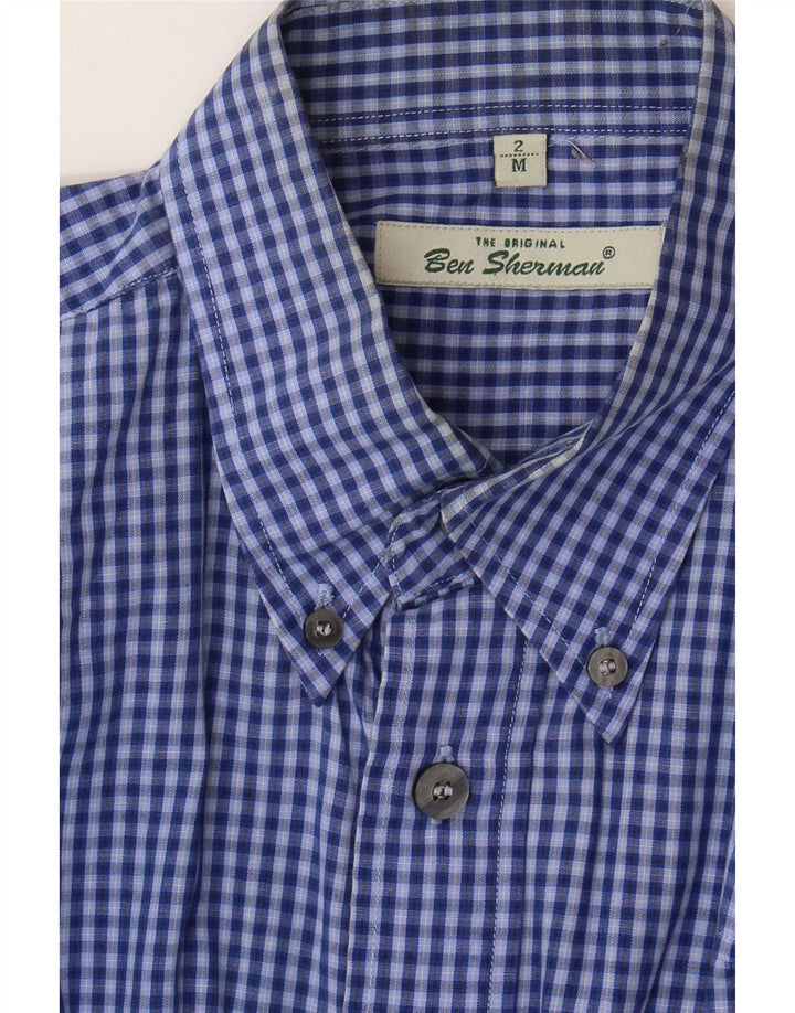 Ben Sherman Mens Shirt Medium Blue Gingham