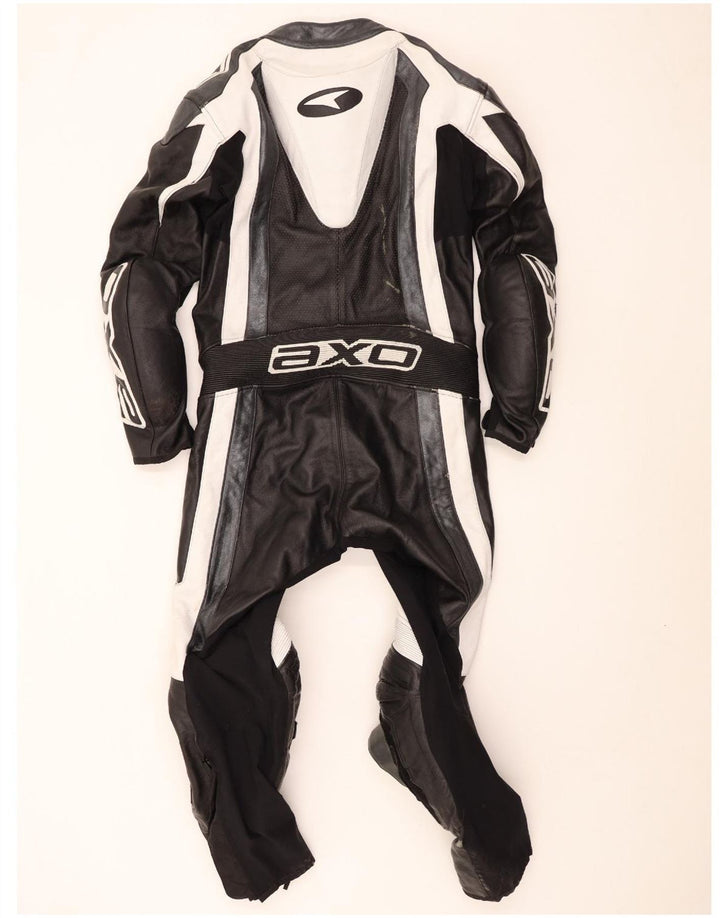 AXO Boys Graphic Jumpsuit 10-11 Years Black Colourblock Leather Motorcycle