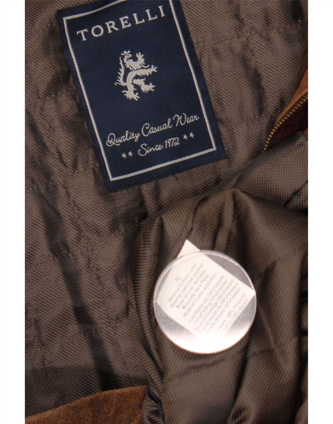 Torelli Mens Suede Jacket UK 42 XL Brown Leather