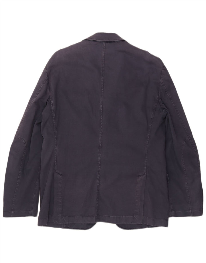 Fay Mens 3 Button Blazer Jacket IT 52 XL Navy Blue