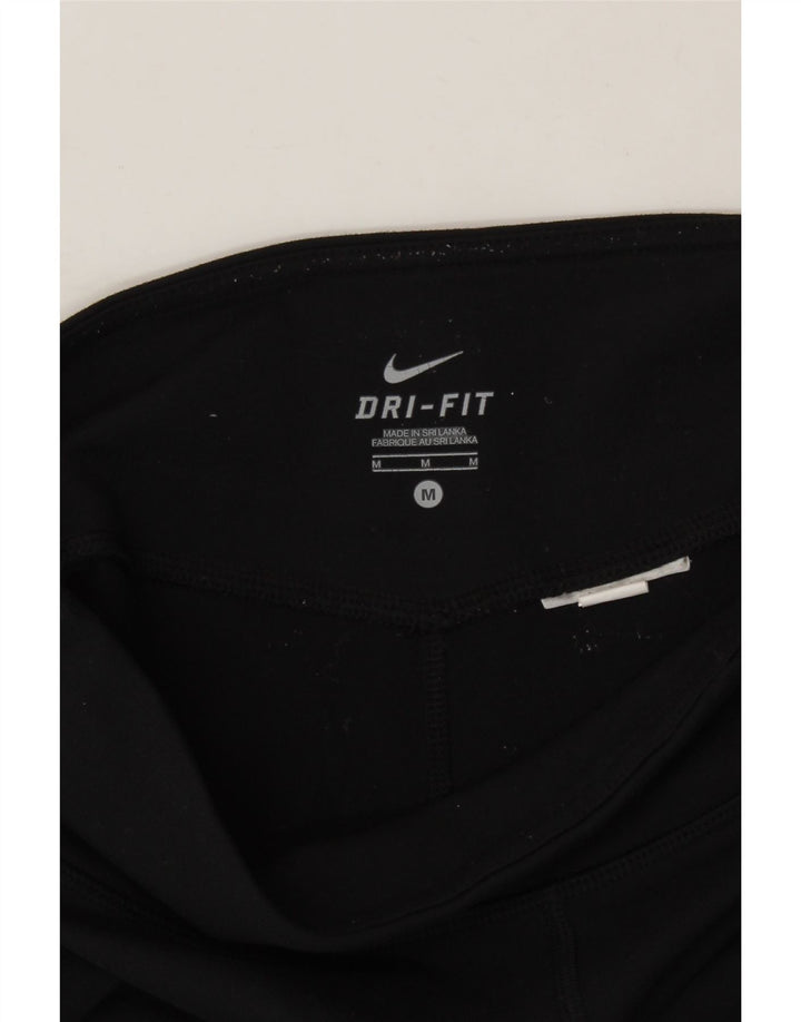 NIKE Womens Dri Fit Capri Leggings UK 12 Medium  Black Vintage Nike and Second-Hand Nike from Messina Hembry 