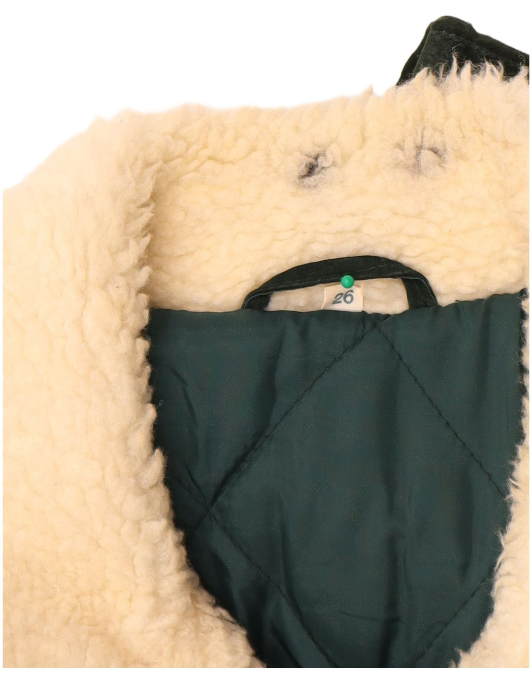 Vintage Mens Suede Jacket UK 42 XL Khaki Geometric Wool