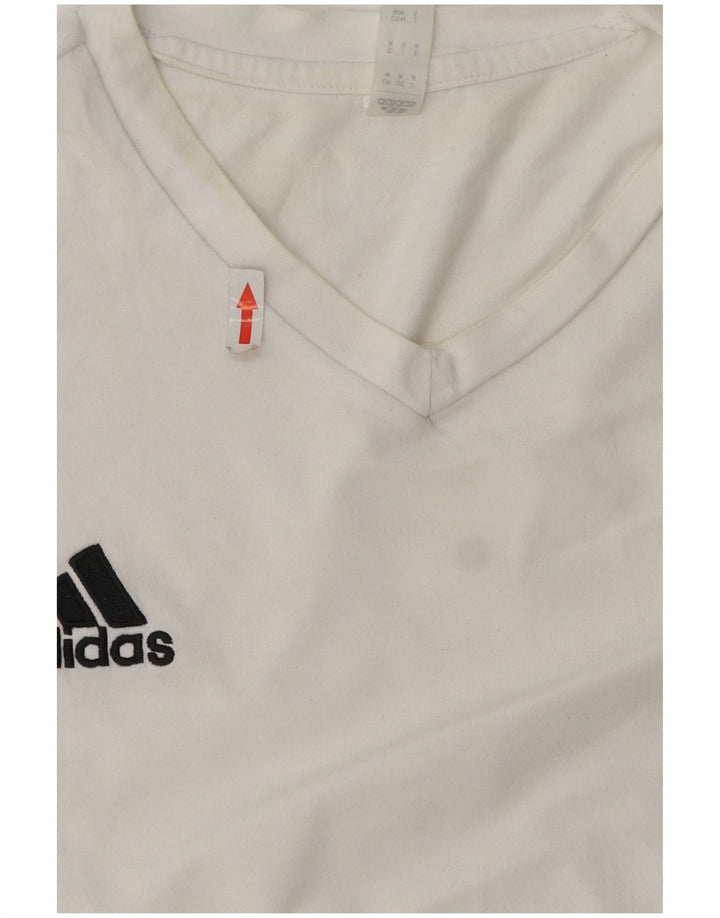 ADIDAS Mens T-Shirt Top Medium White Cotton