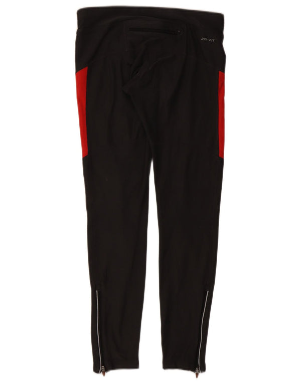 Nike Womens Dri Fit Leggings UK 8 Small Black Colourblock Polyester