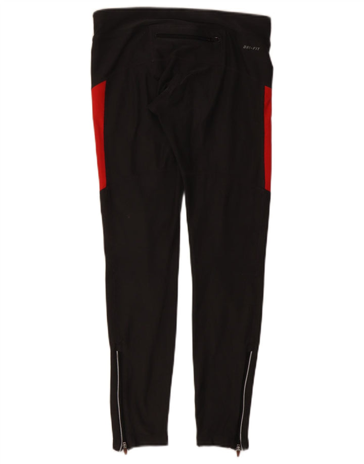 Nike Womens Dri Fit Leggings UK 8 Small Black Colourblock Polyester
