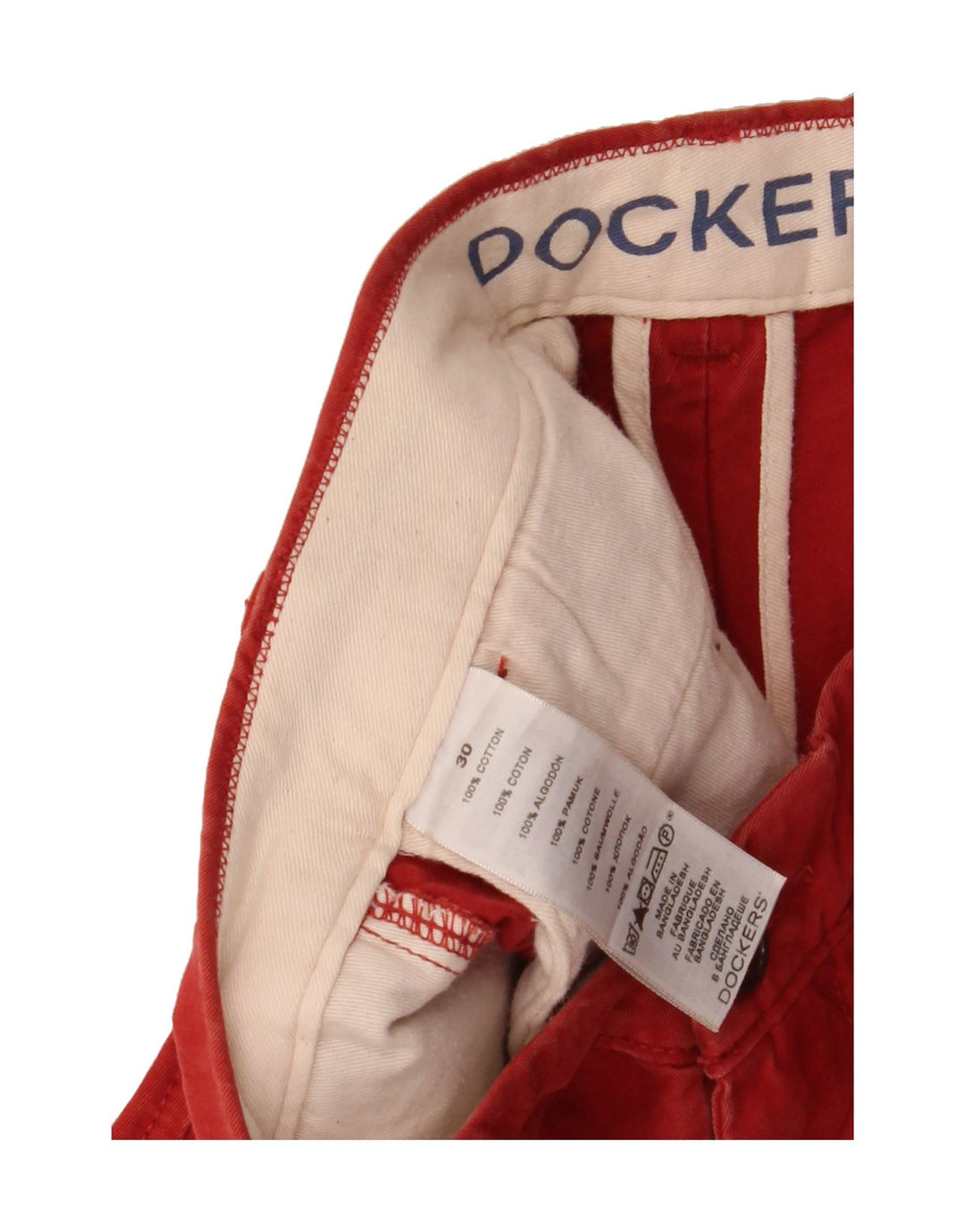 DOCKERS Mens Chino Shorts W30 Medium  Red Cotton Vintage Dockers and Second-Hand Dockers from Messina Hembry 