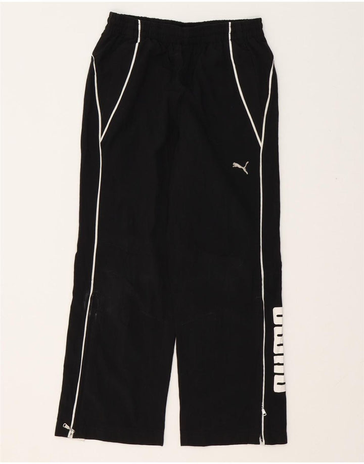 PUMA Boys Graphic Tracksuit Trousers 7-8 Years  Black Polyester