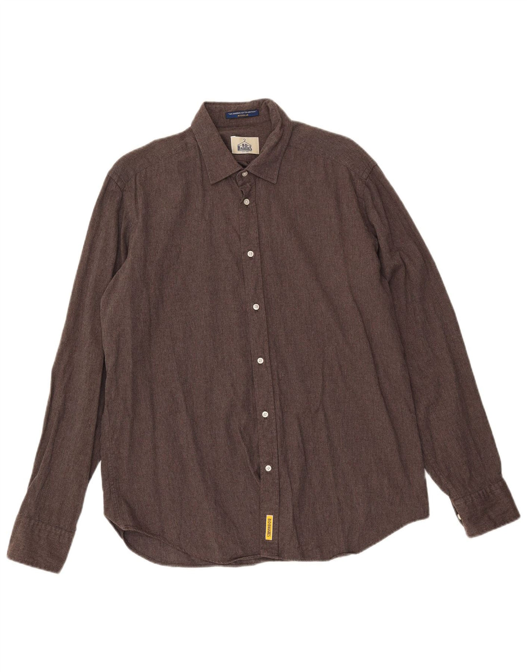 B.D. BAGGIES Mens Regular Fit Flannel Shirt Large Brown