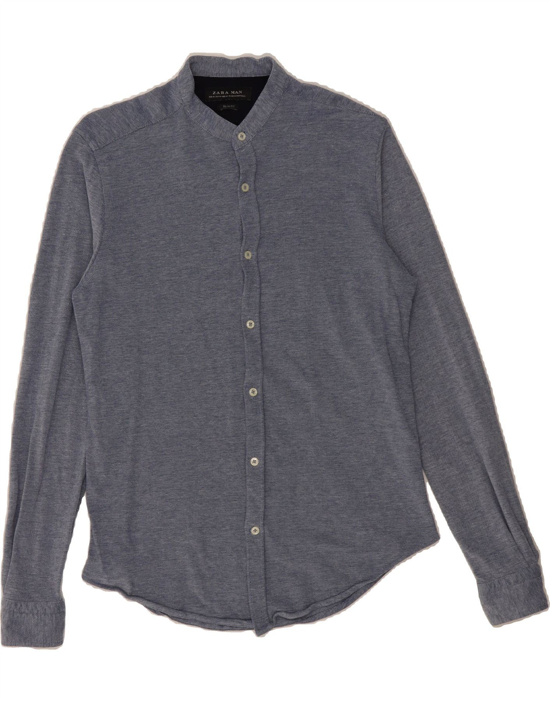 ZARA Mens Slim Fit Shirt Medium Navy Blue Vintage Zara and Second-Hand Zara from Messina Hembry 
