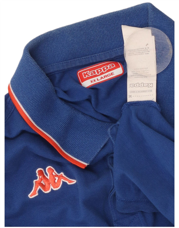 Kappa Mens Polo Shirt 2XL Blue Cotton