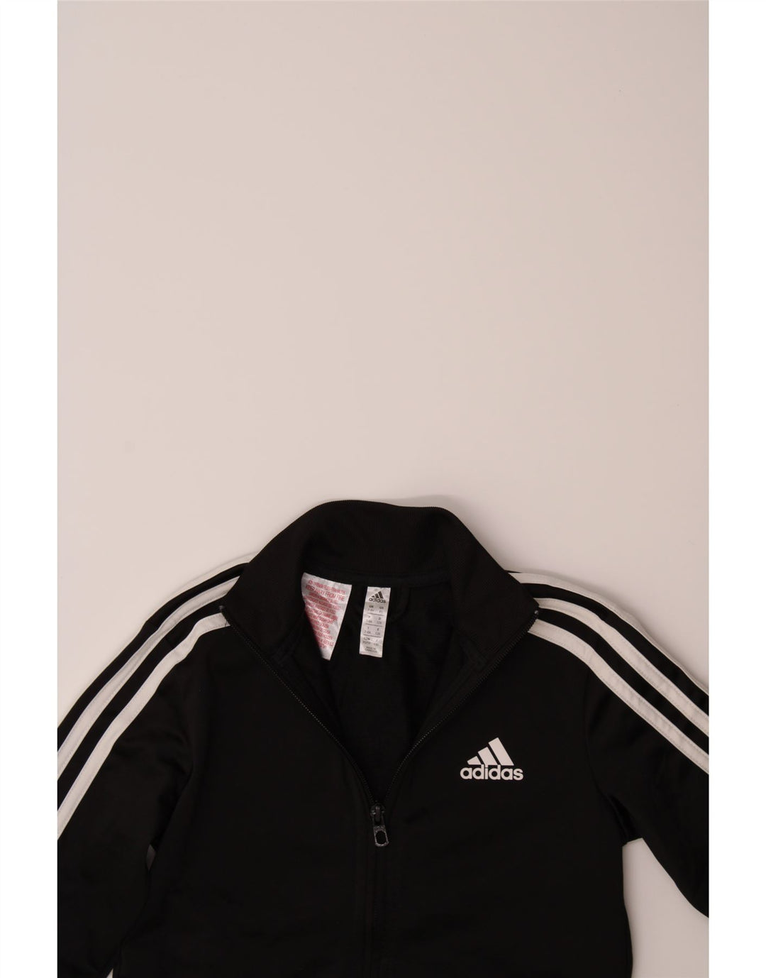 ADIDAS Boys Tracksuit Top Jacket 7-8 Years Black Polyester Vintage Adidas and Second-Hand Adidas from Messina Hembry 
