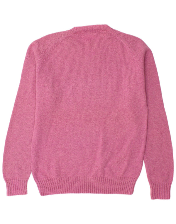 KAPPA Mens Crew Neck Jumper Sweater Large Pink Wool