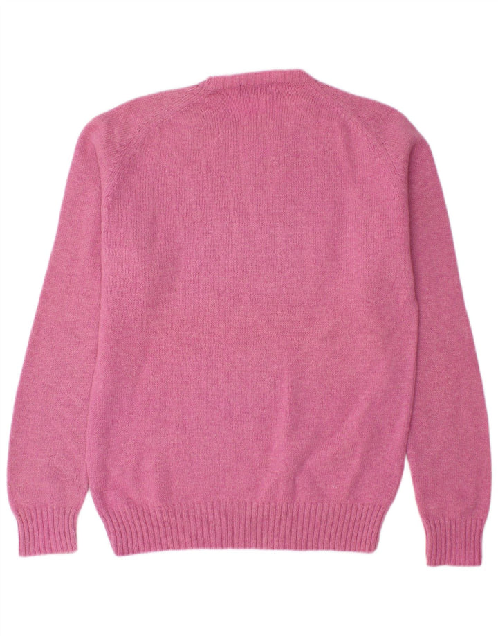 KAPPA Mens Crew Neck Jumper Sweater Large Pink Wool