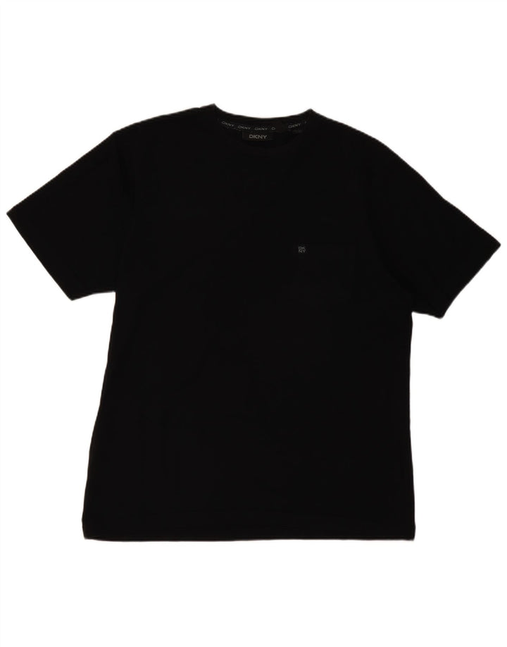 DKNY Mens T-Shirt Top Large Black Cotton