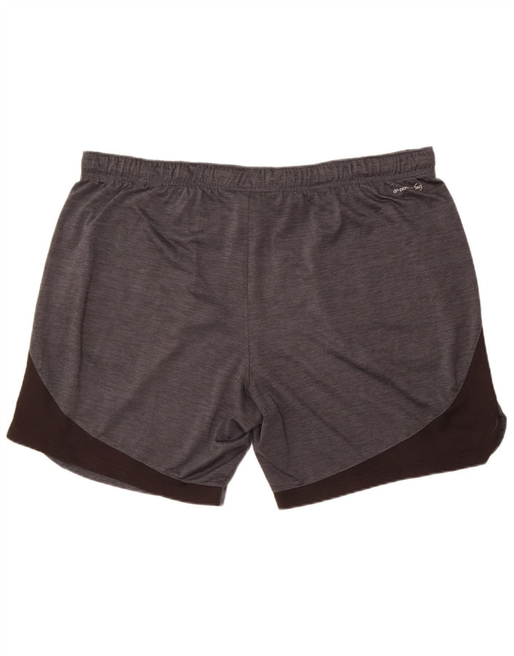Russell Athletic Mens Sport Shorts Large Grey Colourblock Polyester