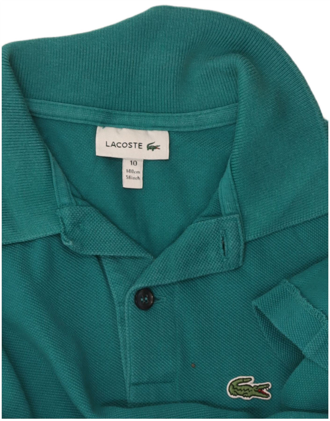 LACOSTE Boys Polo Shirt 9-10 Years Turquoise