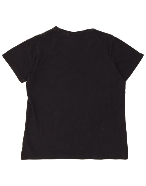 ADIDAS Mens Graphic T-Shirt Top Medium Black Cotton