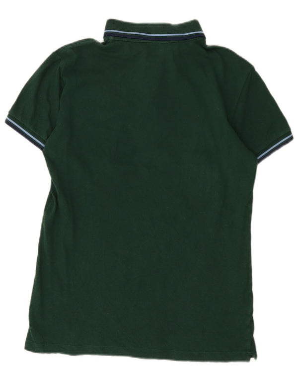 FRED PERRY Mens Light and Stretch Polo Shirt Small Green Cotton