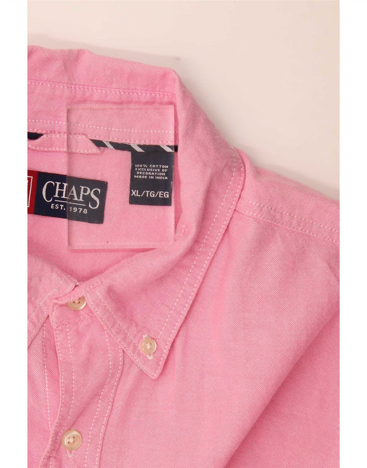 Chaps Mens Shirt XL Pink Cotton