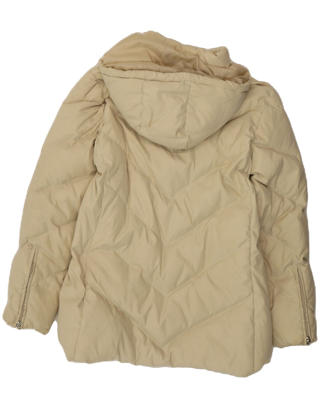 INVICTA Womens Hooded Padded Jacket UK 16 Large Beige Polyester Vintage Invicta and Second-Hand Invicta from Messina Hembry 