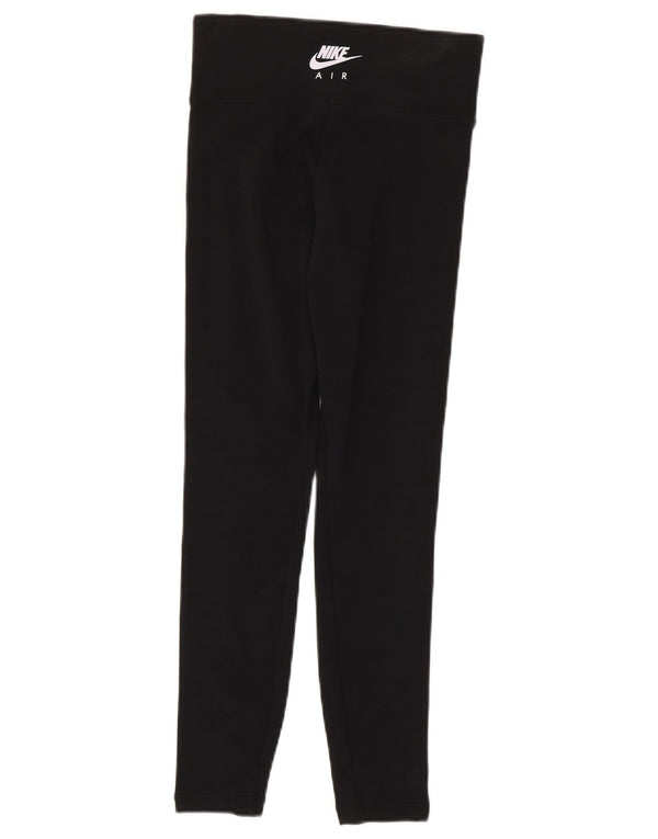 Nike Womens Graphic Leggings UK 6 XS Black Cotton