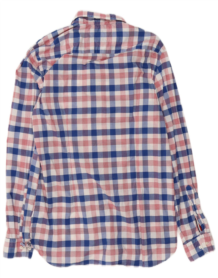 Tommy Hilfiger Mens Slim Fit Shirt Large Multicoloured Check Cotton