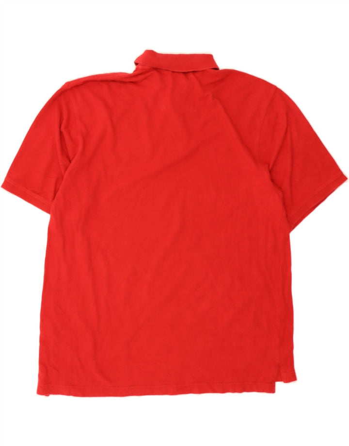 EDDIE BAUER Mens Polo Shirt Large Red Cotton Vintage Eddie Bauer and Second-Hand Eddie Bauer from Messina Hembry 