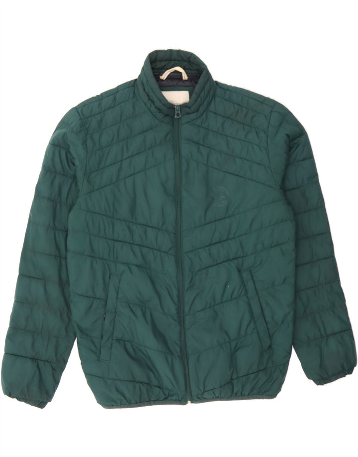 JACK & JONES Mens Padded Jacket UK 38 Medium Green Polyester Vintage Jack & Jones and Second-Hand Jack & Jones from Messina Hembry 