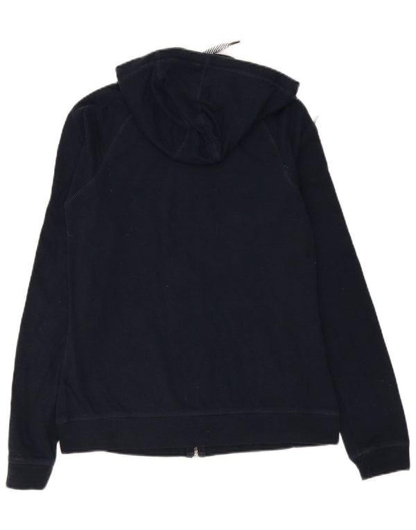 Mountain Warehouse Womens Zip Hoodie Sweater UK 12 Medium Navy Blue Cotton