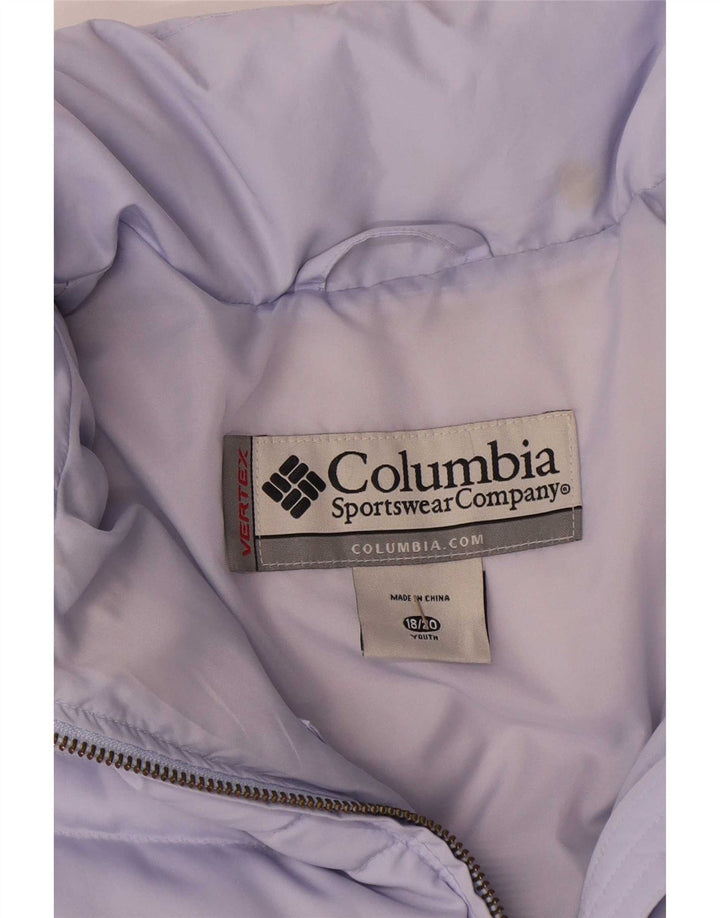 Columbia Girls Padded Jacket 15-16 Years Purple Polyester