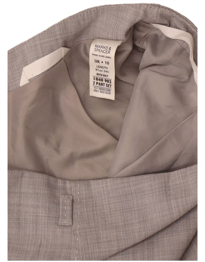 Marks & Spencer Womens Pencil Skirt UK 10 Small W30  Grey Polyester