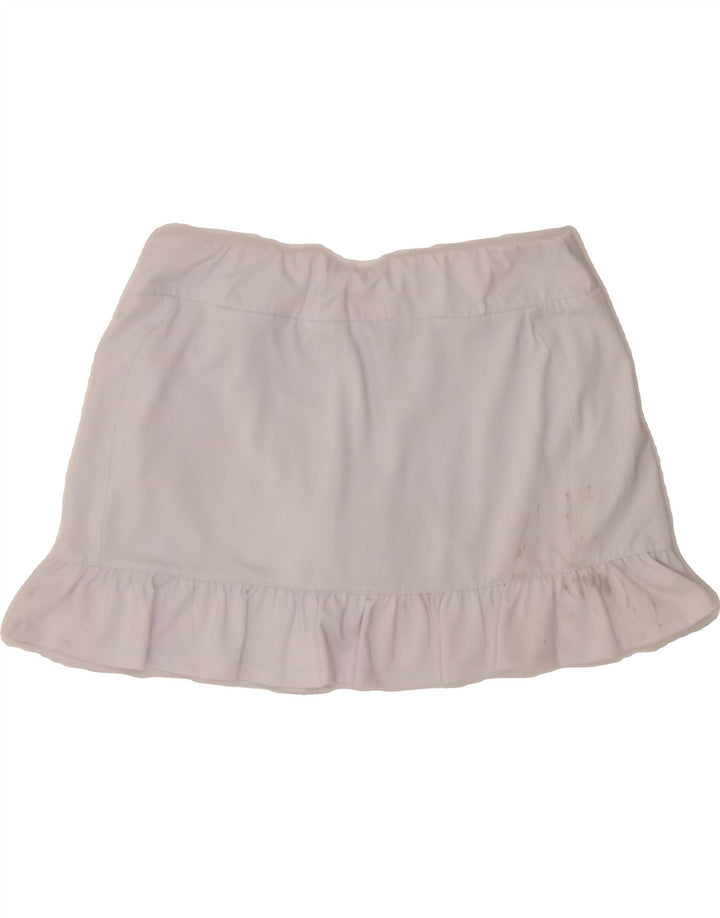 FILA Womens Tennis Skirt UK 12 Medium White Polyester Vintage Fila and Second-Hand Fila from Messina Hembry 