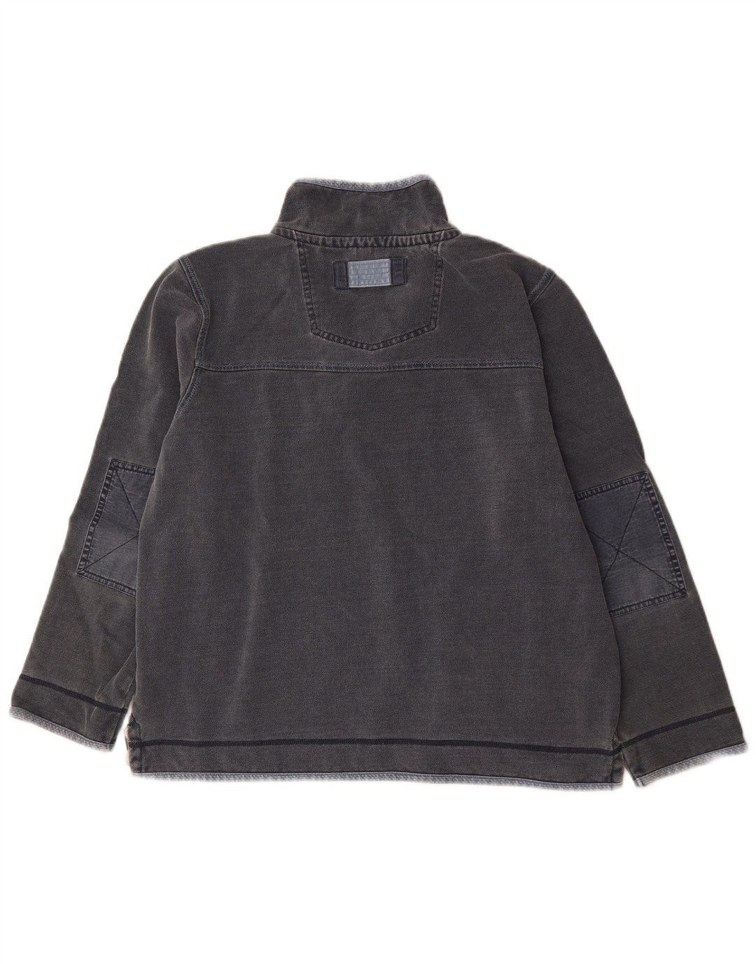 Fat Face Mens Zip Neck Sweatshirt Jumper Large Grey Cotton
