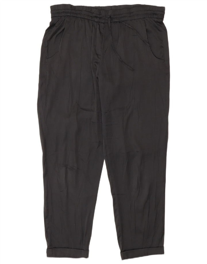 Benetton Womens Regular Casual Trousers Medium W30 L27 Black Polyester