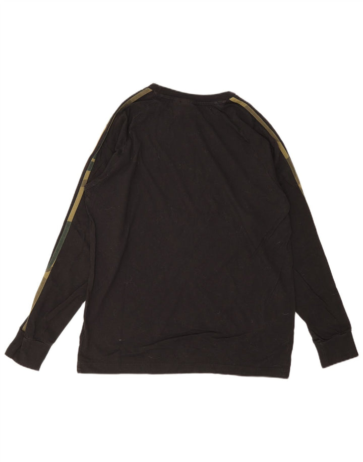 ADIDAS Mens Top Long Sleeve Medium Black Cotton