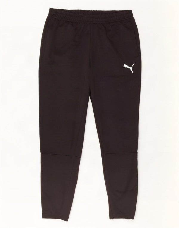 Puma Mens Tracksuit Trousers Large Black Colourblock Polyester